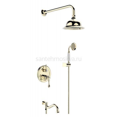 77065-E Встроенный смес для душа с 3-функ. (ЗОЛОТО) (5/1шт)