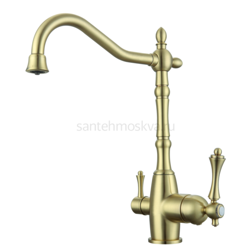77122-D Смеситель для кухни с под. филь. (БРОНЗА) (10/1шт)