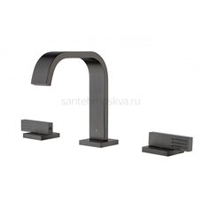 01115-Q Смеситель на борт раковины (3-отв,ГРАФИТ) (10/1шт)