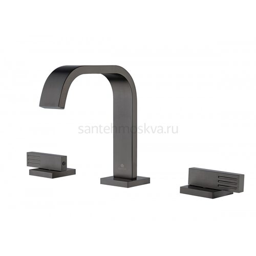 01115-Q Смеситель на борт раковины (3-отв,ГРАФИТ) (10/1шт)