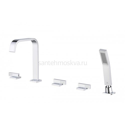 01133 Смеситель на борт ванны (5-отв,ХРОМ) (10/1шт)