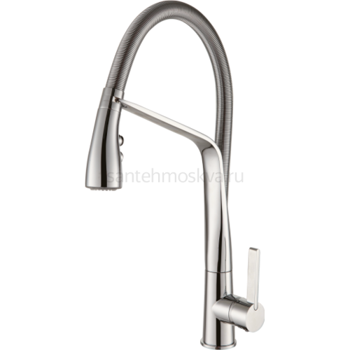 16028-G Смеситель для кухни с гибким из. (САТИН) (5/1шт)