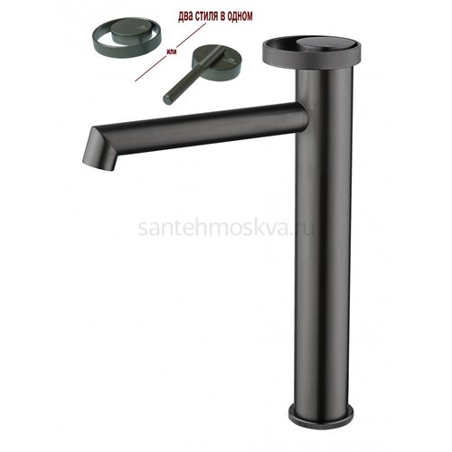 19112-Q Смеситель од. для раковины-чаши (ГРАФИТ) (10/1шт)