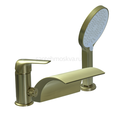 24033-S Смеситель на борт ванны (матовое золото)