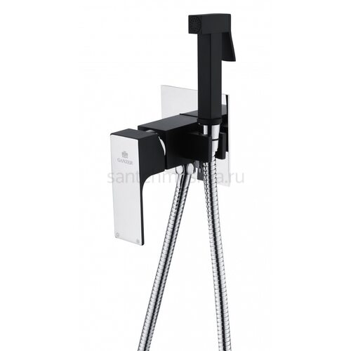 28057-C Комплект встраива. для биде (хром+черный) (10/1шт) Л/К