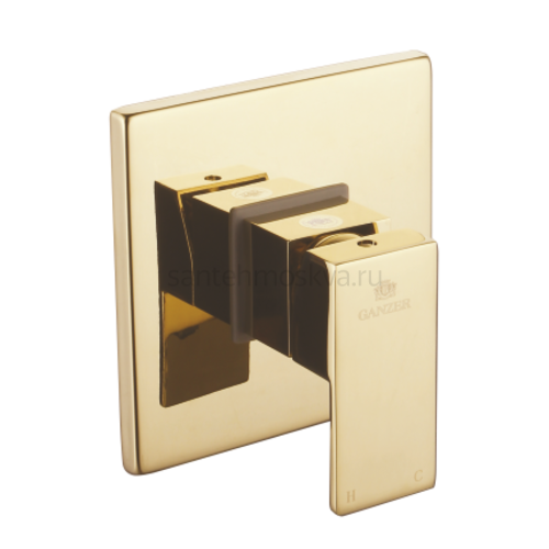 5103-E Смеситель встра. для душа КВАДРАТ (ЗОЛОТО) (10/1шт) Л/К