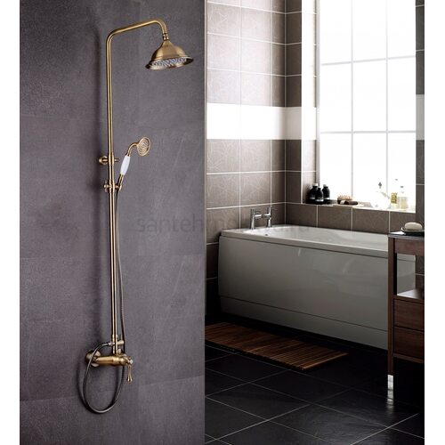 77060-D Душевой релинг для душа (БРОНЗА) (4/1шт)