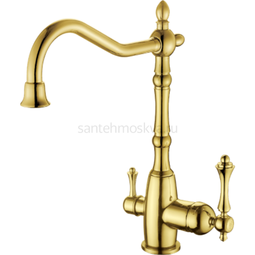 77122-E Смеситель для кухни с под. филь. (ЗОЛОТО) (10/1шт)