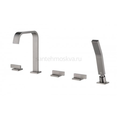 01133-Q Смеситель на борт ванны (5-отв,ГРАФИТ) (10/1шт)