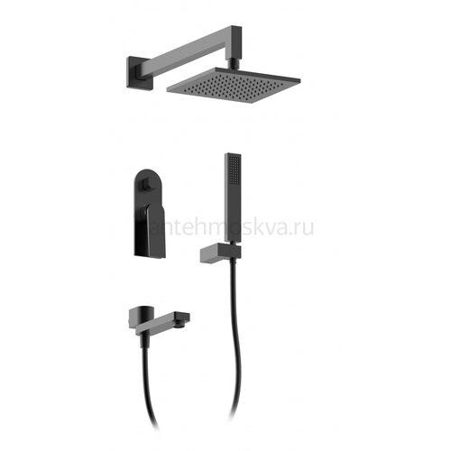 07065-C Встроенный смес для душа с 3-функ. (черный) (3/1шт)