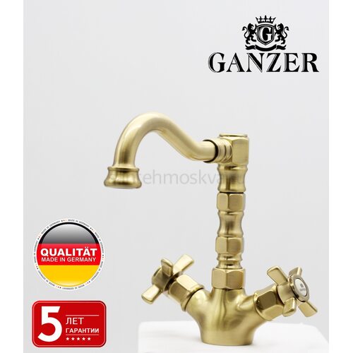 15113-D Смеситель двухвент. для умыв. (БРОНЗА) (10/1шт)