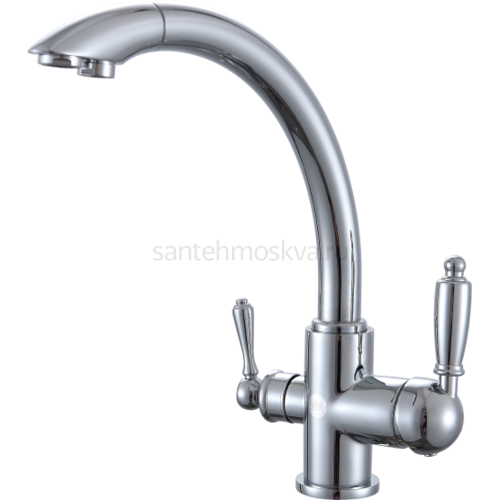 16031 Смеситель для кухни на две воды (10/1шт) Л/К