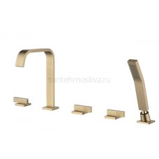 01133-S Смеситель на борт ванны (5-отв,матовое золото) (10/1шт)