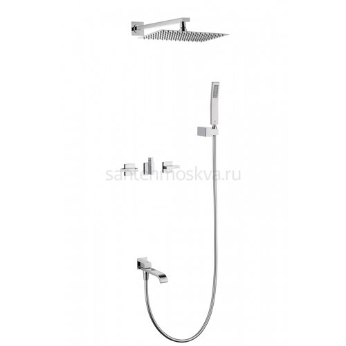 01165 Смеситель встраиваемый для душа с 3-функ. (ХРОМ) (6/1шт)