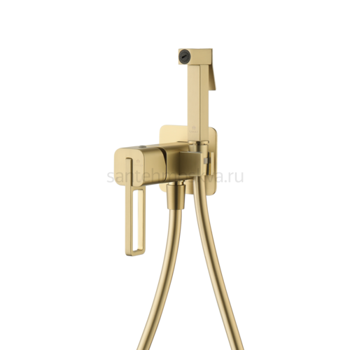 GZ12157-S Смеситель встраиваемый с ГИГ. душем (матовое золото)
