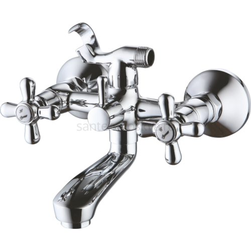 13031 Смеситель двухвентельный для ванны короткий