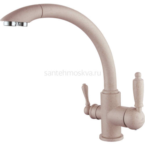 16031-B Смеситель (СВЕТ-БЕЖ.) с фильтром (10/1шт) Л/К