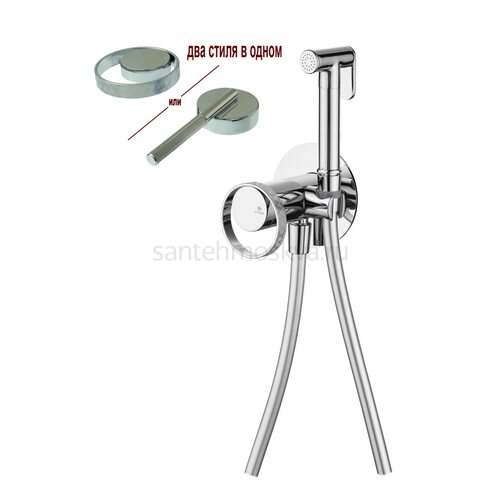 19157 Смеситель встраиваемый с ГИГ. душем (ХРОМ) (10/1шт)