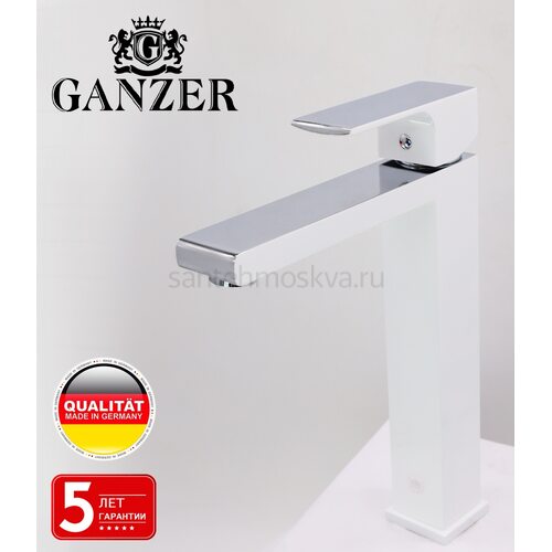 28012-F Смес. для умыв. (ВЫСОКИ БЕЛЫЙ) (10/1шт) Л/К