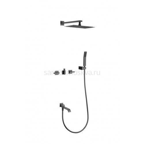 01165-Q Смеситель встраиваемый для душа с 3-функ. (ГРАФИТ) (6/1шт)
