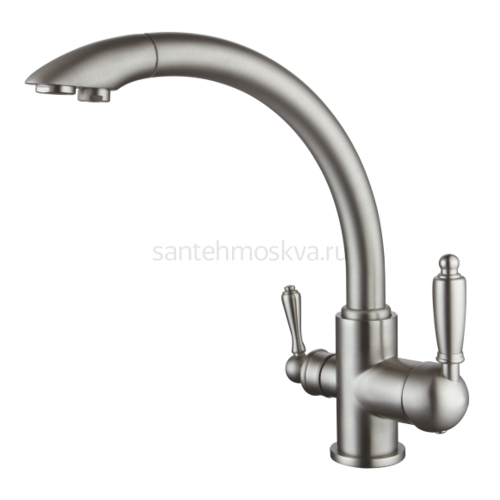 16031-G Смеситель для кухни с фил. САТИН (10/1шт) Л/К