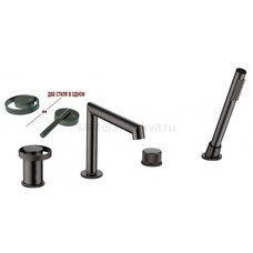 19133-Q Смеситель на борт ванны (4-отв,ГРАФИТ) 19133-Q Смеситель на борт ванны (4-отв,ГРАФИТ)