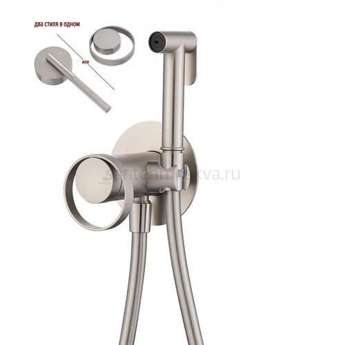 19157-G Смеситель встраиваемый с ГИГ. душем (САТИН) (10/1шт)