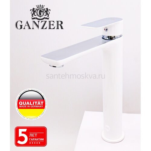 21012-F Смеситель для умыв. (ВЫСОКИЙ БЕЛЫЙ) (10/1шт) Л/К