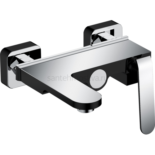 26031-C Смес. для ванны (черный+хром) (6/1шт) Л/К