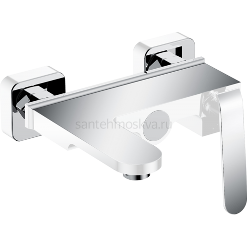 26031-F Смес. для ванны (белый,хром) (6/1шт) Л/К