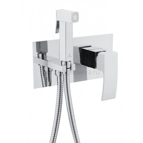 44058-F Комплект встраива. для биде (хром+белый) (10/1шт) Л/К