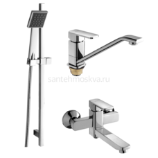 GZ12037 Душевой комплект (3 в 1) ХРОМ GZ12037 Душевой комплект (3 в 1) ХРОМ