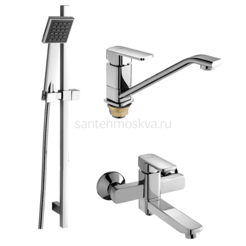 12037 Душевой комплект (3 в 1) ХРОМ Л/К