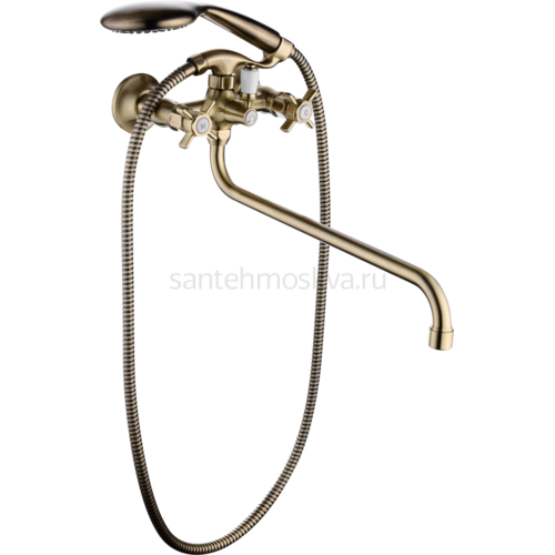 15041-D Смеситель двухвент для ванны (БРОНЗ)