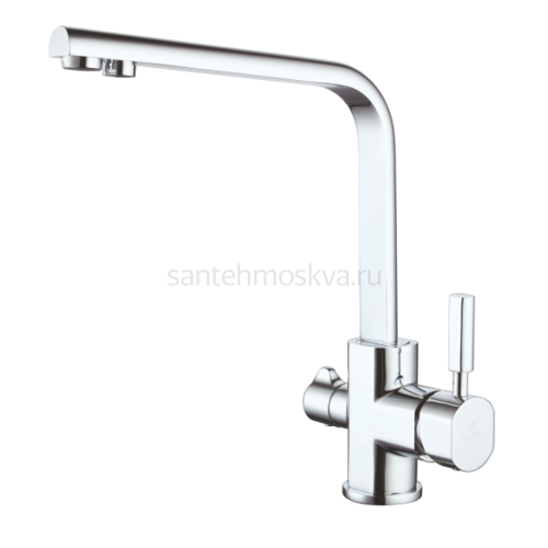 16034 Смеситель для кухни на две воды (10/1шт) Л/К