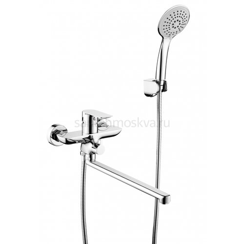 21141 Смеситель од. для ванны дл. (ХРОМ) (8/1шт)