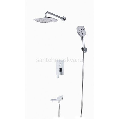 26065-F Встроенный смес для душа с 3-функ. (бел.+хром) (5/1шт) Л/К