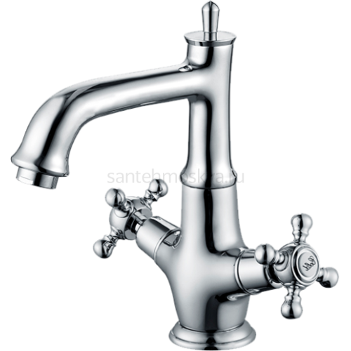 09013 Смеситель двухвент для умывальника " (10/1шт) Л/К