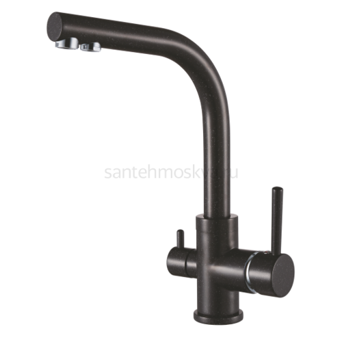 16025-C Смеситель (ЧЕРНЫЙ) с фильтром (10/1шт) Л/К