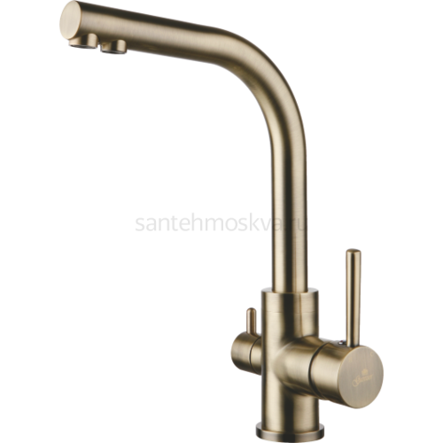 16025-D Смеситель для кухни с фильт БРОНЗ (10/1шт) Л/К