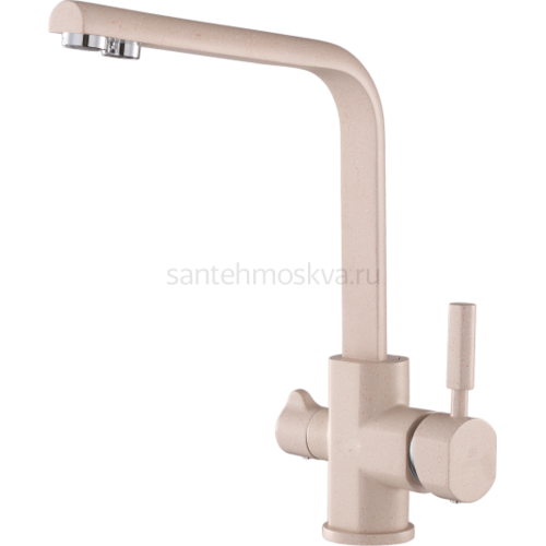 16034-B Смеситель (СВЕТ-БЕЖ.) с фильтром (10/1шт) Л/К