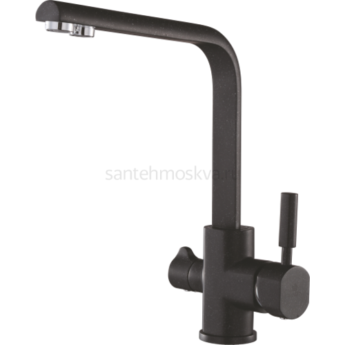 16034-C Смеситель (ЧЕРНЫЙ)с фильтром (10/1шт) Л/К