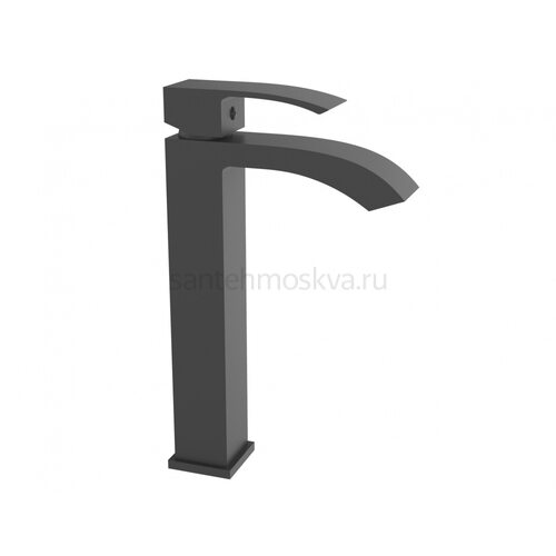 44012-C Смеситель для умыв. (ВЫСОКИЙ ЧЕРНЫЙ) (10/1шт) Л/К