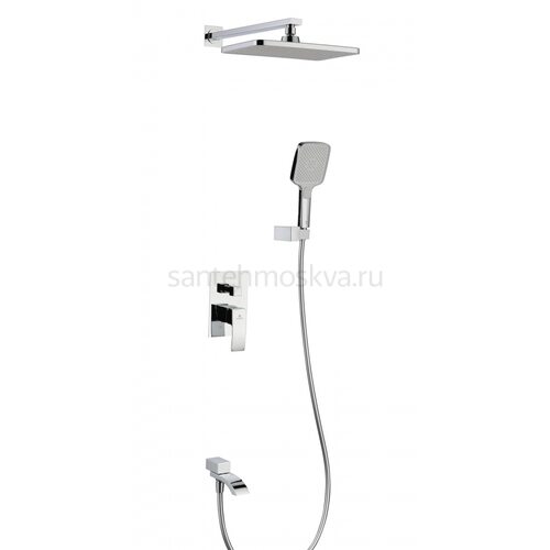 44165 Смеситель встраиваемый для душа с 3-функ. (ХРОМ) (6/1шт)