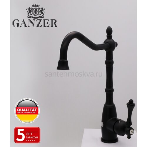 77021-C Смеситель однорычажный для кухни (черный) (6/1шт) Л/К