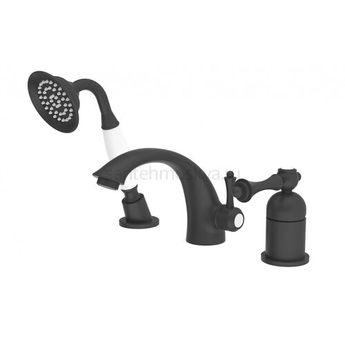 77033-C Смеситель на борт ванны (ЧЕРНЫЙ) (6/1шт) Л/К