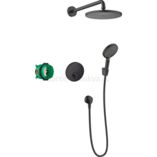 Душевая система hansgrohe Raindance S 240 1jet скрытого монтажа с термостатом 27959670, матовый черный