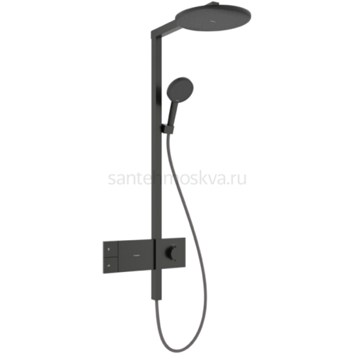 Душевая система hansgrohe Raindance Alive S Showerpipe 300 1jet с термостатом ShowerSelect Comfort, 24582340, шлифованный черный хром