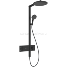 Душевая система hansgrohe Raindance Alive S Showerpipe 300 1jet с термостатом ShowerSelect Comfort, 24582670, матовый черный