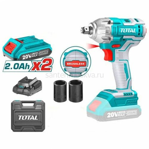 Аккумуляторный ударный гайковерт Li-ion TOTAL (TIWLI2038 ТОТАЛ)